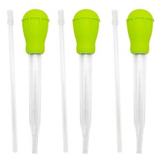 Aquatera 水族多功能2段加長吸管綠色CH-S2P, 3個