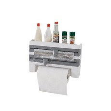 多用途鋁箔切割廚房紙巾架, 灰色, 1個