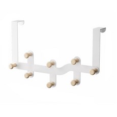 門上掛勾 衣架 免鑽孔 門後掛勾, 白色, 1個