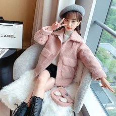 天使眼女童款兔子包毛茸茸外套組