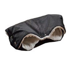 兒童推車保暖手套, 黑色, 1入