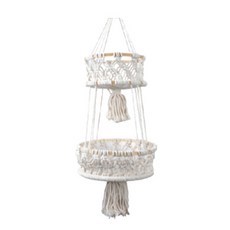 Rapoyu編繩壁掛籃 2層, 單色, 1個