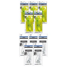 Tombow 蜻蜓牌 MONO AIR 筆型修正帶 5mm 5入 + 替換帶 5入, 萊姆, 1套