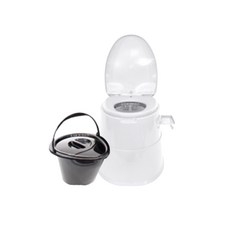 攜帶式獨立馬桶座椅, 白色的, 1個