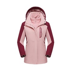 AOULS 女款撞色戶外搖粒絨疊穿夾克 #8818