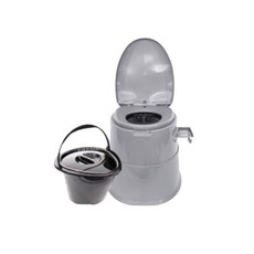 실버선 이동식 캠핑 차박 환자용 간이 변기 분리형, 그레이, 1개