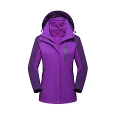 AOULS 女款撞色戶外搖粒絨疊穿夾克 #8818