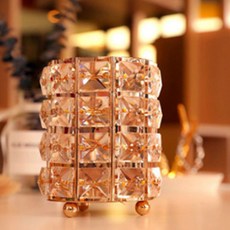 마켓레브 장식용 메이크업 브러쉬 통, 골드, 1개