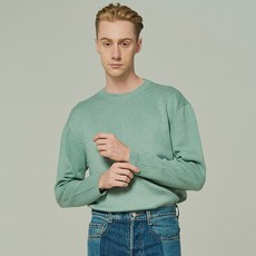AYA MORIE 男士喀什米爾混紡微寬鬆圓領毛衣