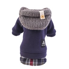 Story House寵物狗狗針織帽連帽T, 海軍