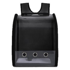 寵物透明背包, 黑色的, 1個