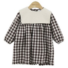 bebe nine 新生嬰兒格紋連衣裙