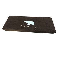 무접착 미끄럼방지 매트 ㄱ자형 곰, 01 갈색, 1개