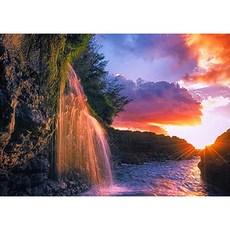 Rising 鑽石畫 DIY 套組, 瀑布下的晚霞, 1套