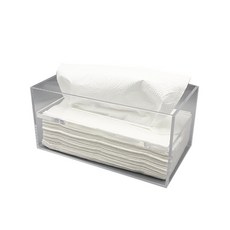 Acrico 壓克力方形面紙長方形收納盒, 透明, 1個