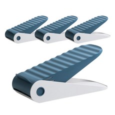 可調整高度鞋類收納架 藍色, 4個