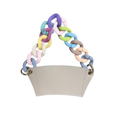파라디 휴대용 PU 가죽 컵홀더 파우치, 베이지