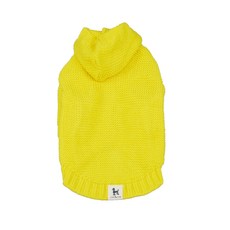 Designsano狗狗連帽針織衫, 黃色的