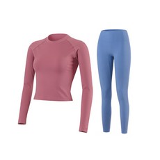 SPICA 女款瑜珈基本短版長袖 + 基本Y字緊身褲