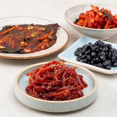 아라 베스트반찬 4종 양념깻잎무침 250g + 무말랭이무침 250g + 진미채무침 250g + 콩자반 250g, 1세트