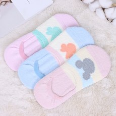 [쿠팡수입] 디즈니 여성 스트라이프 수면양말덧신 3족세트