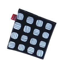 RUIER HOME 快速家事 防熱家用墊 碗墊 防水純棉杯墊, 05 黑色方形, 1個