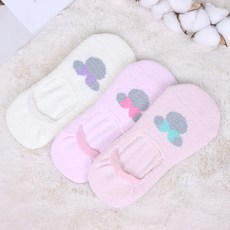 디즈니 여성용 솔리드 수면양말덧신 3족세트