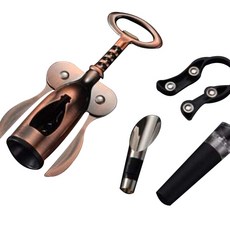 Life Lab 開酒器 + 真空瓶塞 + 倒酒器 + 剪紙套組, 青銅, 1套