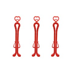 抗皺靴子 S, 紅色的, 3個