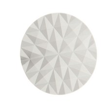 高級圓形幾何隔熱墊, 白色的, 1個