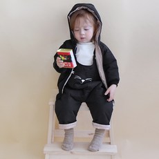 BABYLEE Kids 貓軟墊背帶褲