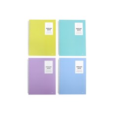 liflin 英文線圈筆記本, 顏色隨機, 1組