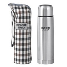 Kitchen-Art Juno不鏽鋼真空保溫瓶+收納袋, 銀色(不鏽鋼), 500ml