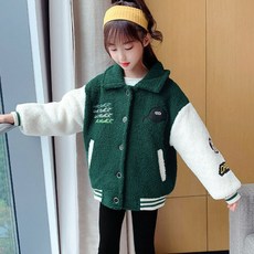 孩童刷毛棒球外套