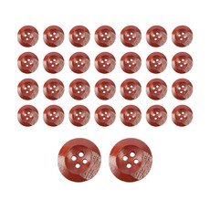 brand yarn 質感木鈕扣 20mm 10入, 棕紅色, 3個
