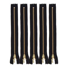 YKK 金屬拉鍊 20cm, 黑色的, 5個