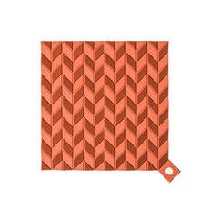 하이어데코 유니크 실리콘 냄비받침 20.5 x 20.5cm, 레드, 1개