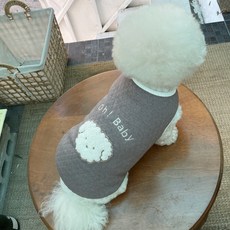 BYDAMSOOMI 小狗obaby縫背心, 棕色的