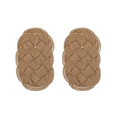 Daehan Mall 復古針織麻花托盤 COS-32 2入, 棕色