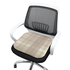 便攜式3段溫控遙控USB單人溫熱發熱坐墊 DH-HEAT, 格紋棕色, 40 x 40 cm