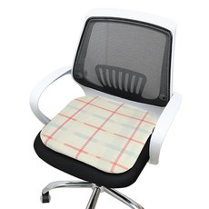 便攜式3段溫控遙控USB單人溫熱發熱坐墊 DH-HEAT, 格紋混色, 40 x 40 cm