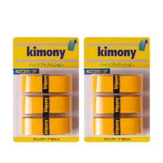 KIMONY High Soft 新款緩衝握把布 KGT200 3入, 黃色