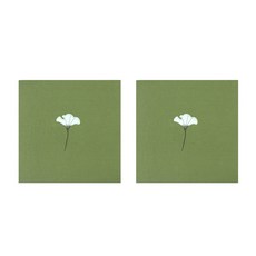 Itemtrade 免膠布料方形地墊 2入, 20 銀杏樹 水果綠