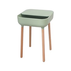애비뉴굿즈 사이드 원목 거실 미니테이블 340 x 340 x 470 mm, 초록