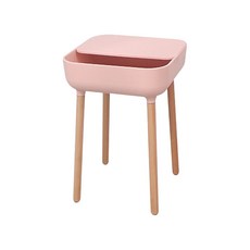 애비뉴굿즈 사이드 원목 거실 미니테이블 340 x 340 x 470 mm, 분홍