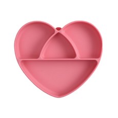 LOVEAT 心形矽膠吸盤分隔餐盤, Rose