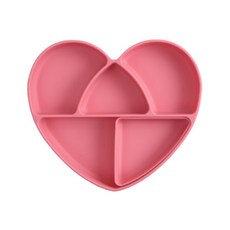 LOVEAT 心形矽膠吸盤分隔餐盤, Rose