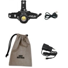 LED 高亮度運動傳感器變焦頭燈可充電 XHP 100, 1套, 單色