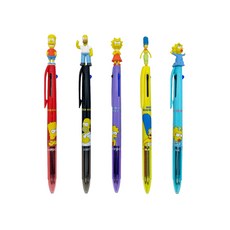 辛普森吉祥物三色原子筆 0.5mm, 隨機出貨, 5個