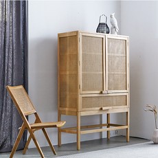 베스트리빙 메이코 라탄 캐비닛 방문설치, 내츄럴